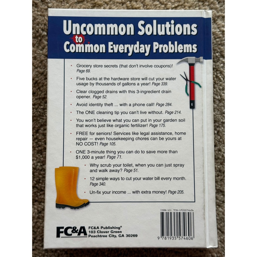 Uncommon Solutions to Common Everyday Problems Hardcover By FC&A 2017 VGUC - Picture 2 of 6
